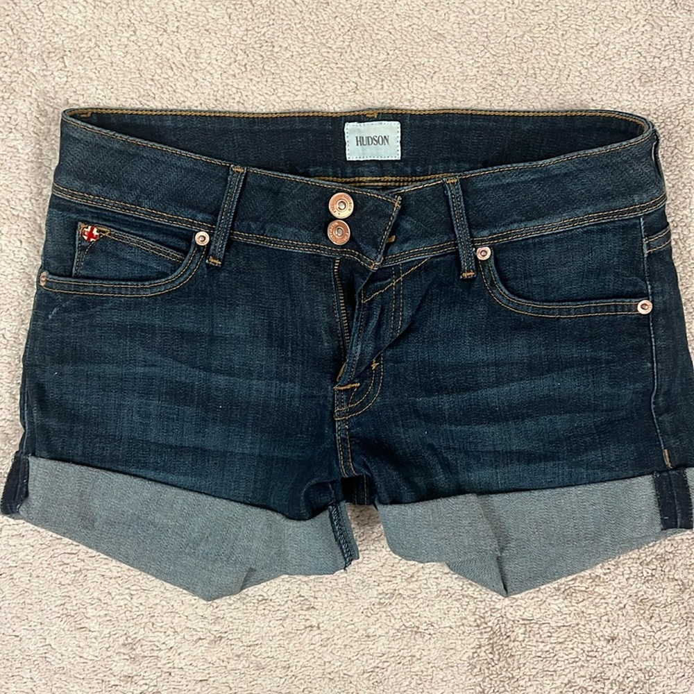 HUDSON JEAN SHORTS | DARK WASH